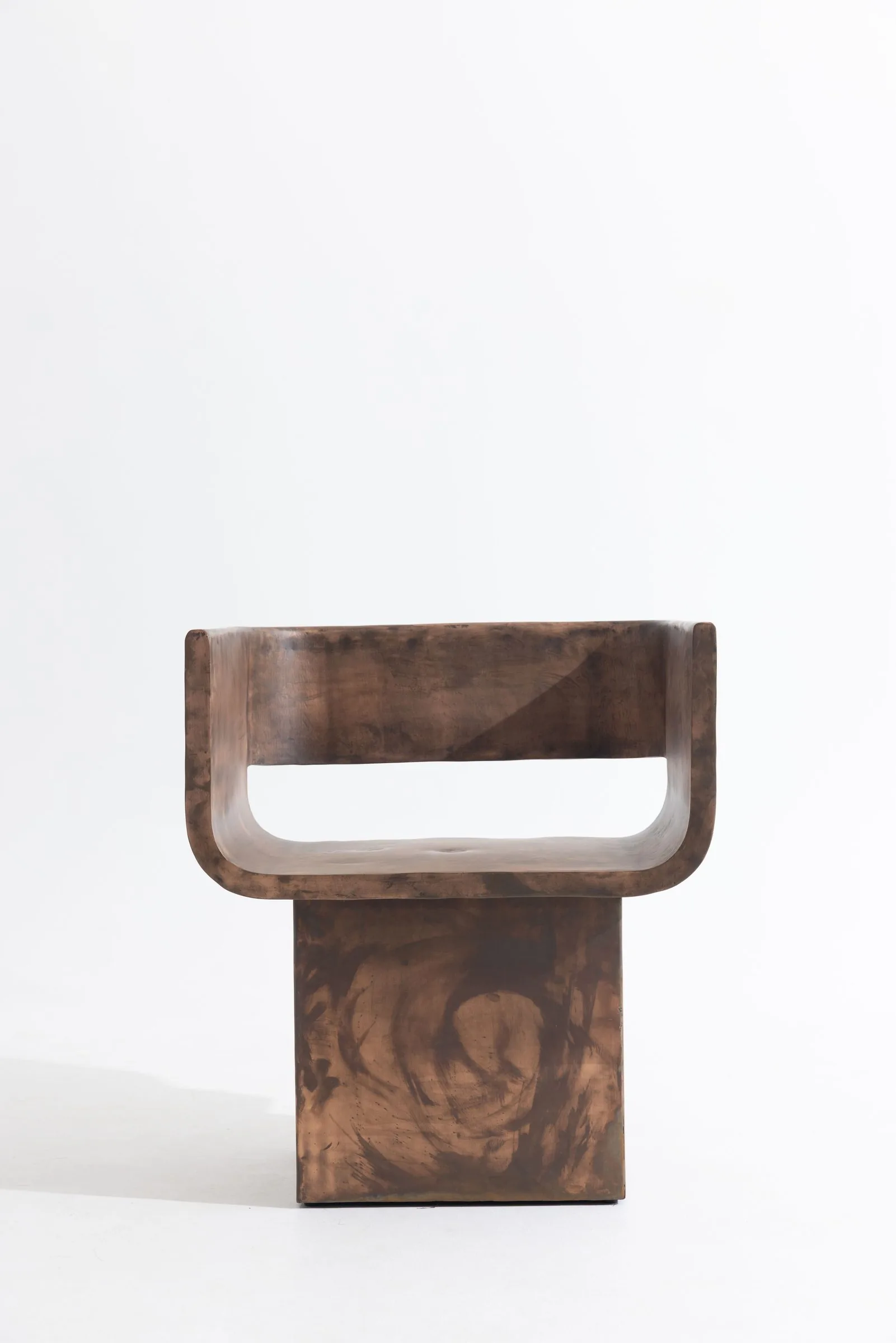 Monolith Chair in oxidized copper